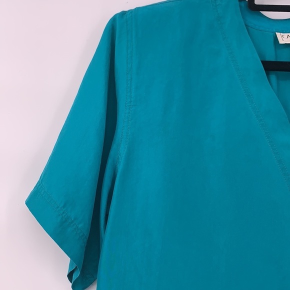 90s SILK cropped blouse - Picture 4 of 5